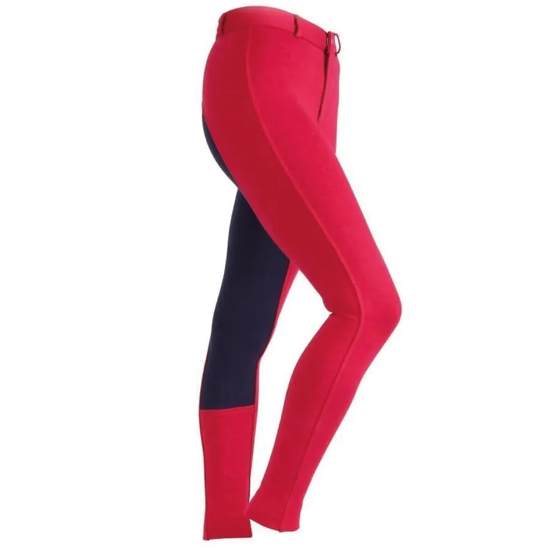Shires Two Tone Wessex Jodhpurs - Red/Navy